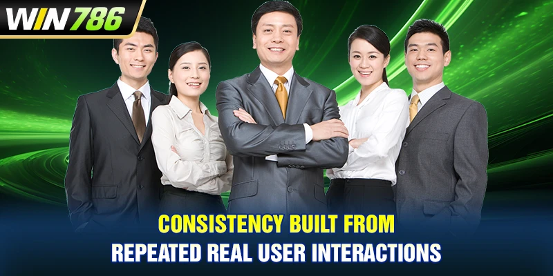 Consistency built from repeated real user interactions